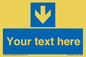 MV7939: Custom Mandatory directional sign, blue arrow down