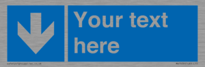 MV7939: Custom Mandatory directional sign, blue arrow down