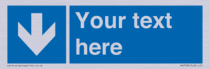 MV7939: Custom Mandatory directional sign, blue arrow down