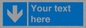 MV7939: Custom Mandatory directional sign, blue arrow down