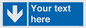 MV7939: Custom Mandatory directional sign, blue arrow down