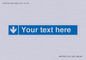 MV7939: Custom Mandatory directional sign, blue arrow down
