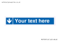 MV7939: Custom Mandatory directional sign, blue arrow down