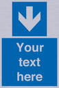 MV7939: Custom Mandatory directional sign, blue arrow down