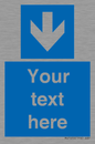 MV7939: Custom Mandatory directional sign, blue arrow down