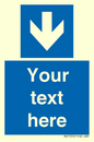 MV7939: Custom Mandatory directional sign, blue arrow down