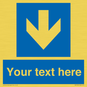 MV7939: Custom Mandatory directional sign, blue arrow down