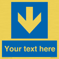 MV7939: Custom Mandatory directional sign, blue arrow down