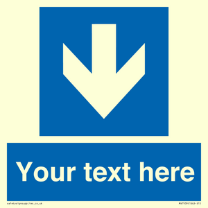MV7939: Custom Mandatory directional sign, blue arrow down