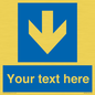MV7939: Custom Mandatory directional sign, blue arrow down