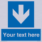 MV7939: Custom Mandatory directional sign, blue arrow down