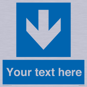 MV7939: Custom Mandatory directional sign, blue arrow down