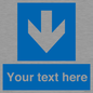 MV7939: Custom Mandatory directional sign, blue arrow down