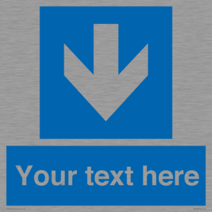 MV7939: Custom Mandatory directional sign, blue arrow down