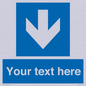 MV7939: Custom Mandatory directional sign, blue arrow down