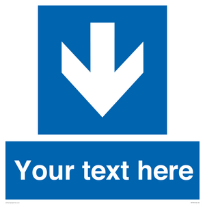 MV7939: Custom Mandatory directional sign, blue arrow down