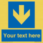 MV7939: Custom Mandatory directional sign, blue arrow down