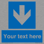 MV7939: Custom Mandatory directional sign, blue arrow down