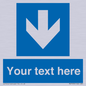 MV7939: Custom Mandatory directional sign, blue arrow down
