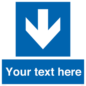 MV7939: Custom Mandatory directional sign, blue arrow down