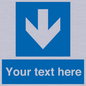MV7939: Custom Mandatory directional sign, blue arrow down