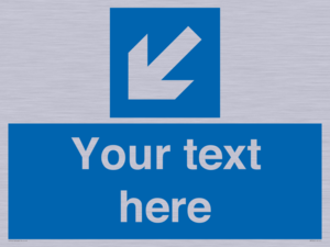 MV7940: Custom Mandatory directional sign, blue arrow down and left