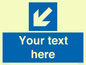 MV7940: Custom Mandatory directional sign, blue arrow down and left