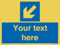 MV7940: Custom Mandatory directional sign, blue arrow down and left