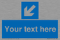 MV7940: Custom Mandatory directional sign, blue arrow down and left