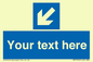 MV7940: Custom Mandatory directional sign, blue arrow down and left