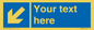MV7940: Custom Mandatory directional sign, blue arrow down and left