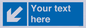 MV7940: Custom Mandatory directional sign, blue arrow down and left