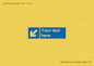 MV7940: Custom Mandatory directional sign, blue arrow down and left