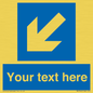 MV7940: Custom Mandatory directional sign, blue arrow down and left