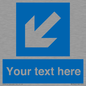 MV7940: Custom Mandatory directional sign, blue arrow down and left