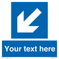 MV7940: Custom Mandatory directional sign, blue arrow down and left