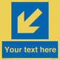 MV7940: Custom Mandatory directional sign, blue arrow down and left