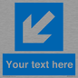 MV7940: Custom Mandatory directional sign, blue arrow down and left