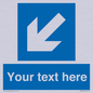 MV7940: Custom Mandatory directional sign, blue arrow down and left