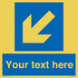 MV7940: Custom Mandatory directional sign, blue arrow down and left