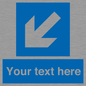 MV7940: Custom Mandatory directional sign, blue arrow down and left