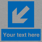 MV7940: Custom Mandatory directional sign, blue arrow down and left