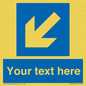 MV7940: Custom Mandatory directional sign, blue arrow down and left