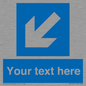 MV7940: Custom Mandatory directional sign, blue arrow down and left