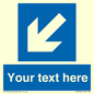 MV7940: Custom Mandatory directional sign, blue arrow down and left