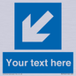 MV7940: Custom Mandatory directional sign, blue arrow down and left