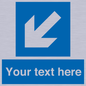 MV7940: Custom Mandatory directional sign, blue arrow down and left
