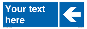 MV7941: Custom Mandatory directional sign, blue arrow left