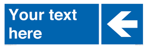 MV7941: Custom Mandatory directional sign, blue arrow left