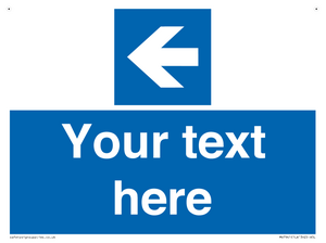 MV7941: Custom Mandatory directional sign, blue arrow left